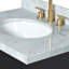 Meuble-lavabo simple en bois massif 30 po avec plateau en marbre de Carrare 1,5 po Tidworth-1028089733-1028089731