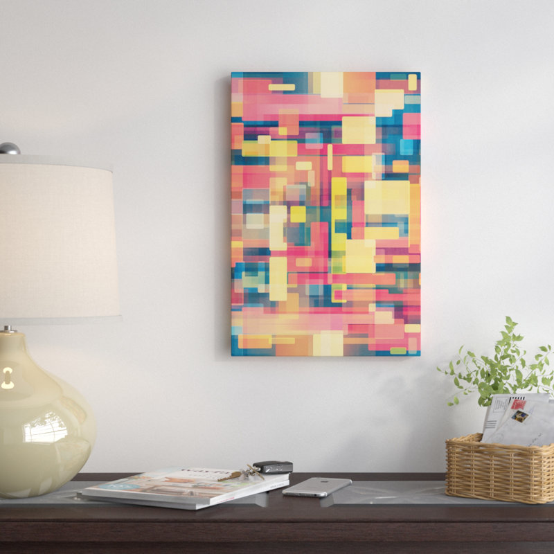«Hysteria», impression sur toile tendue, H 26 po x l 18 po x P 1,5 po, Toile avec cadre noir, Pas de tapis