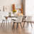 Modern Upholstered Back Dining Chair Armless Side Chair With Metal Legs-2123308375