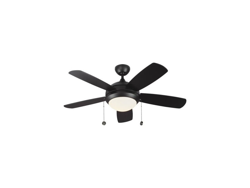 Generation Lighting 5DIC44BKD-V1 Discus Classic 44" Int Led Indoor Matte Black Ceiling Fan 3000k