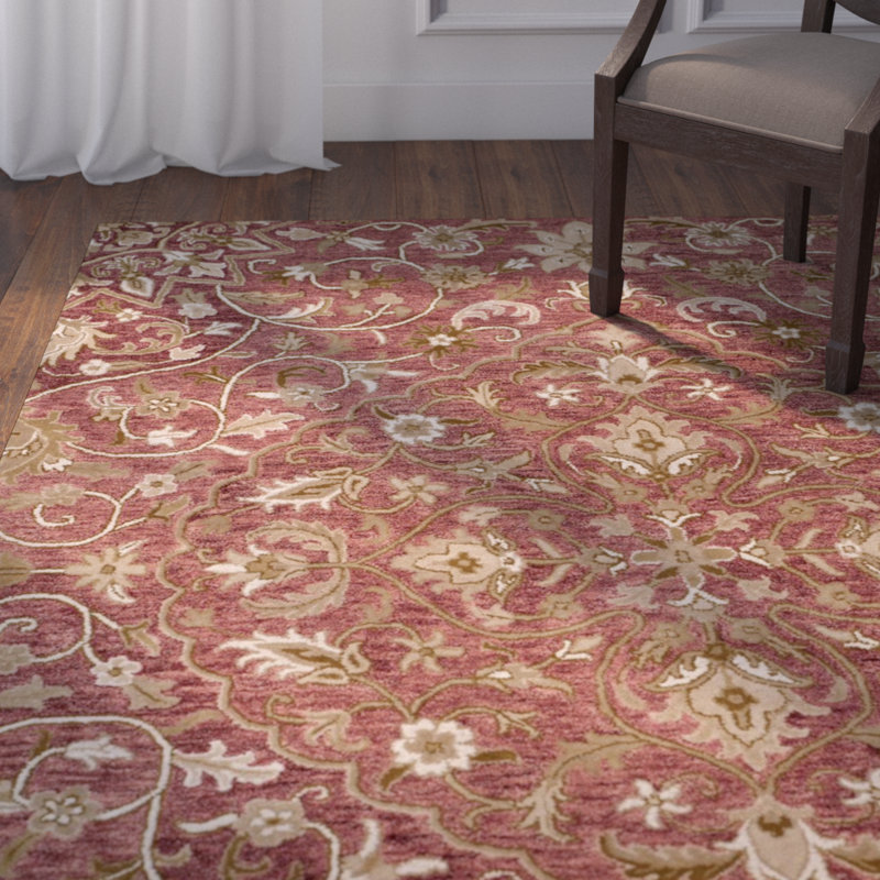 Pooler Hand Tufted Wool Oriental Rug, Square 5'