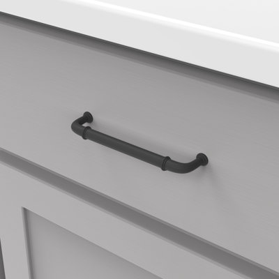 Cottage Collection Handle Pull - 5-1/16" Center to Center Cabinet Pull Matte Black - Farmhouse Hardware for Drawers & Cabinets