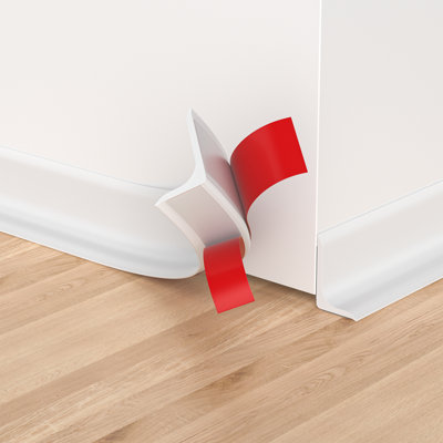 Wall & Floor Moulding Trim Peel and Stick Flexible L-Shape Mini Baseboard Moulding Vinyl Corner Trim for Cove Base Corners Countertops Cabinet