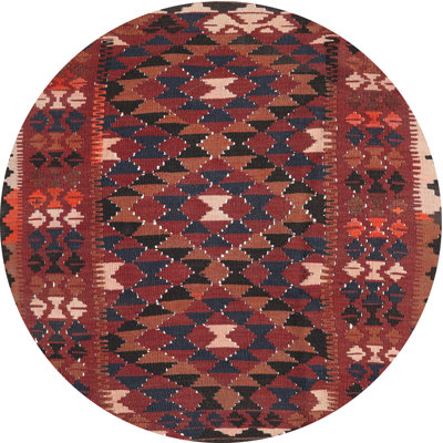 Tapis de zone rouge/noir contemporaine
