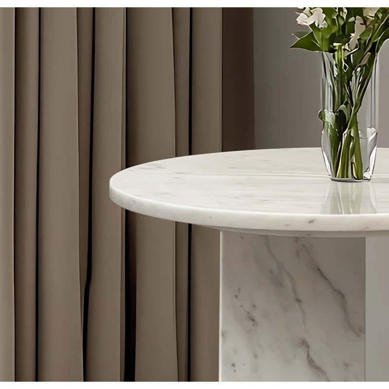 Table basse en marbre véritable, Blanc