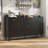 63" Modern Sideboard Buffet, Credenza Storage Cabinets, Adjustable Shelves Buffet Cabinet 