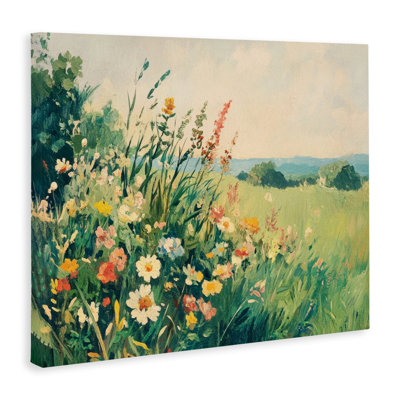 Fleurs sauvages rétro en toile de fond, design par Petal Prints Design