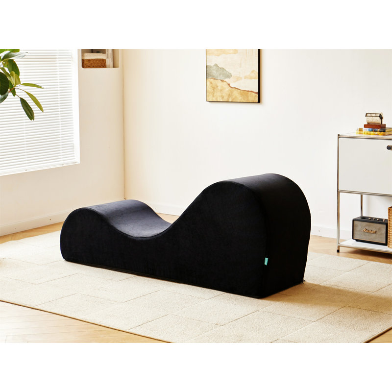 Solace Chaise Lounge Chair Relaxation, Black Foam