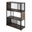 Barbi 114.5cm H x 75cm W Powder-coated Metal Geometric Bookcase