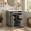 Meuble-lavabo moderne de 76 cm (30 po) avec lavabo supérieur, grand espace de rangement et design élégant pour une utilisation efficace de l'espace.-1078837148-1078837149