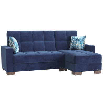 Primenest Nimbusflow Collection Upholstered Convertible Chaise Lounge With Storage