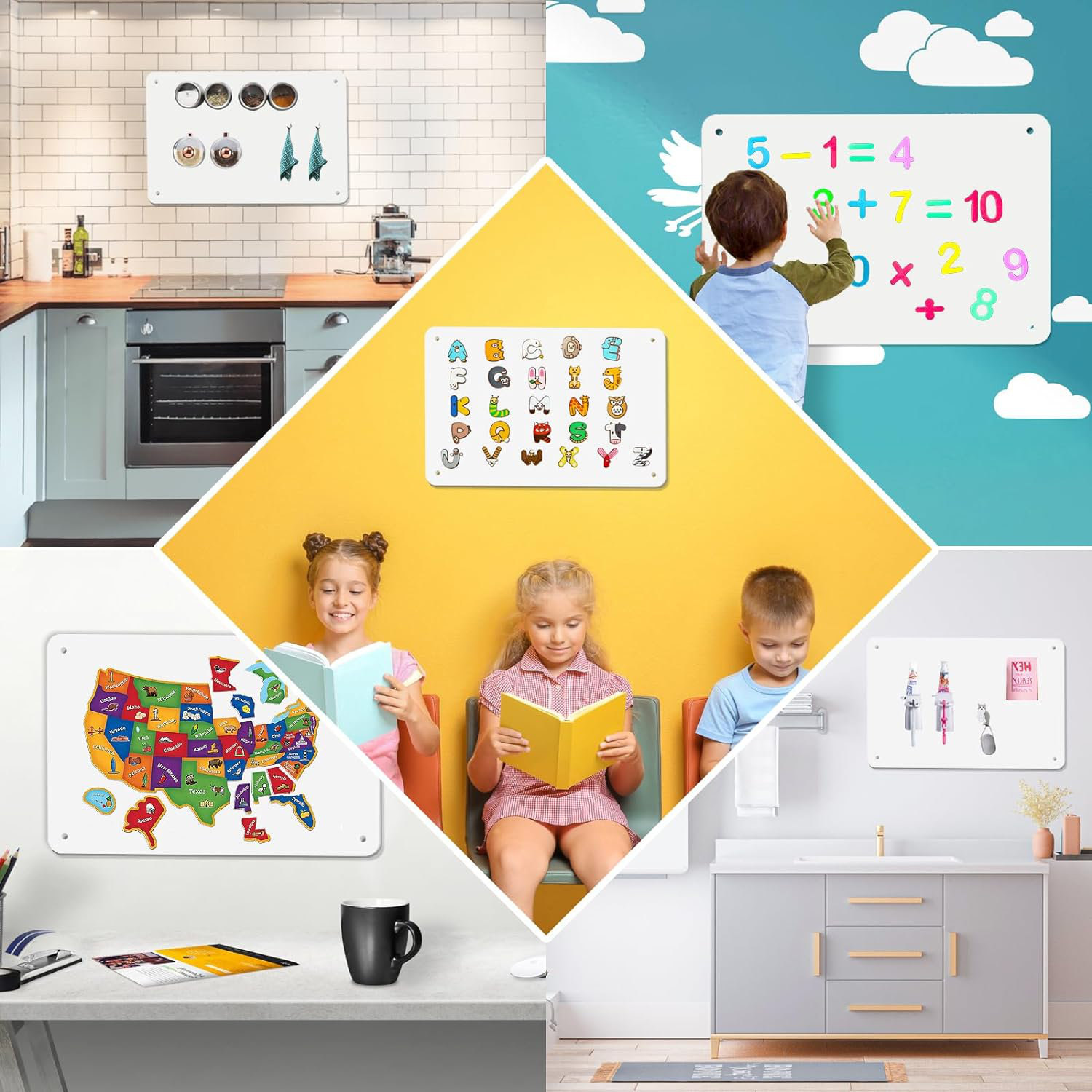 HAOIVE Magnetic Board 17.5" X 11.7" Magnet Board For Wall