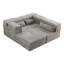 Canapé modulaire convertible sans os, très grand trois places avec repose-pieds convertible-1855392342