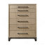 Commode 6 tiroirs caramel et cacao