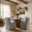 Authentic Farmhouse Dining Set – 47" Round Reclaimed Pine Table With Wormhole & Nail Mark Character – Upholstered Chairs With Removable Washable Covers – Rustic Kitchen Or Dining Room-2127066210-2127066208-2130616573