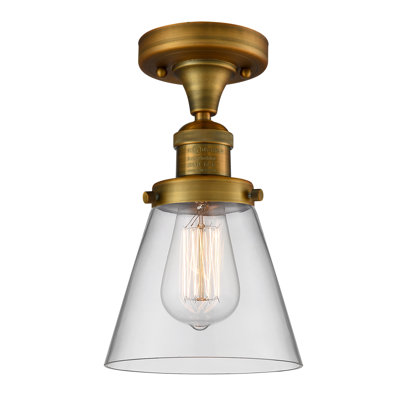 Cone 1 Light Semi-Flush Mount