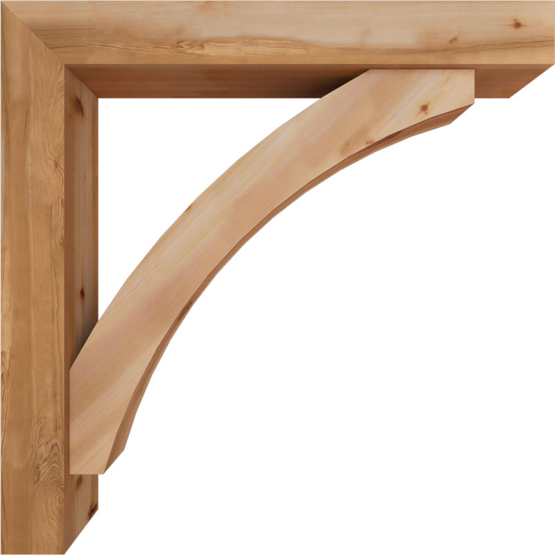 Support de bloc Thorton avec entretoise décalée, 48 X 48, Cèdre rouge occidental de l 7 1/2 po (lisse)