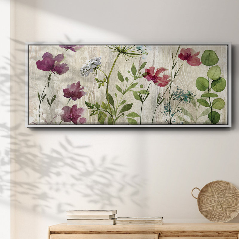 Meadow Flowers I - toile encadrée, H 20 po x l 50 po