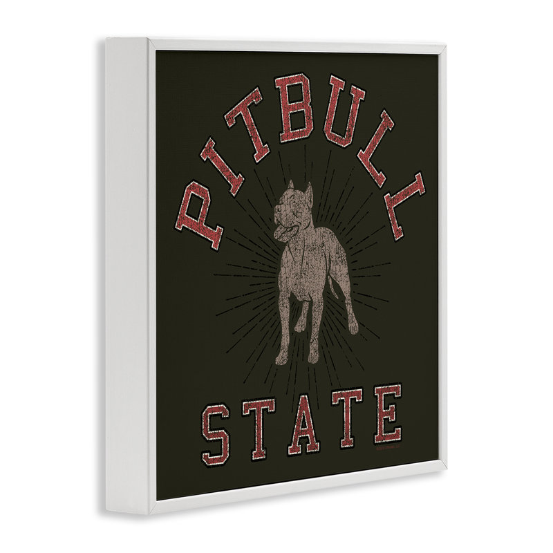 Art giclée vintage par Pitbull State par Spirit Animals / Life Is High, Estampe numérique encadrée blanc bord de mer