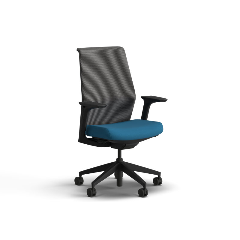 Chaise de bureau ergonomique en filet HON, Paon, Noir