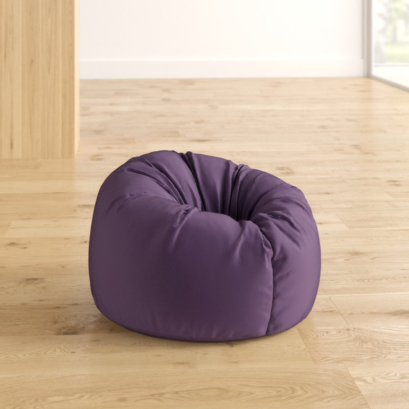 Attenborough Polyester Outdoor Friendly Refillable Bean Bag Chair, Purple, 102cm H x 89cm W x 89cm D