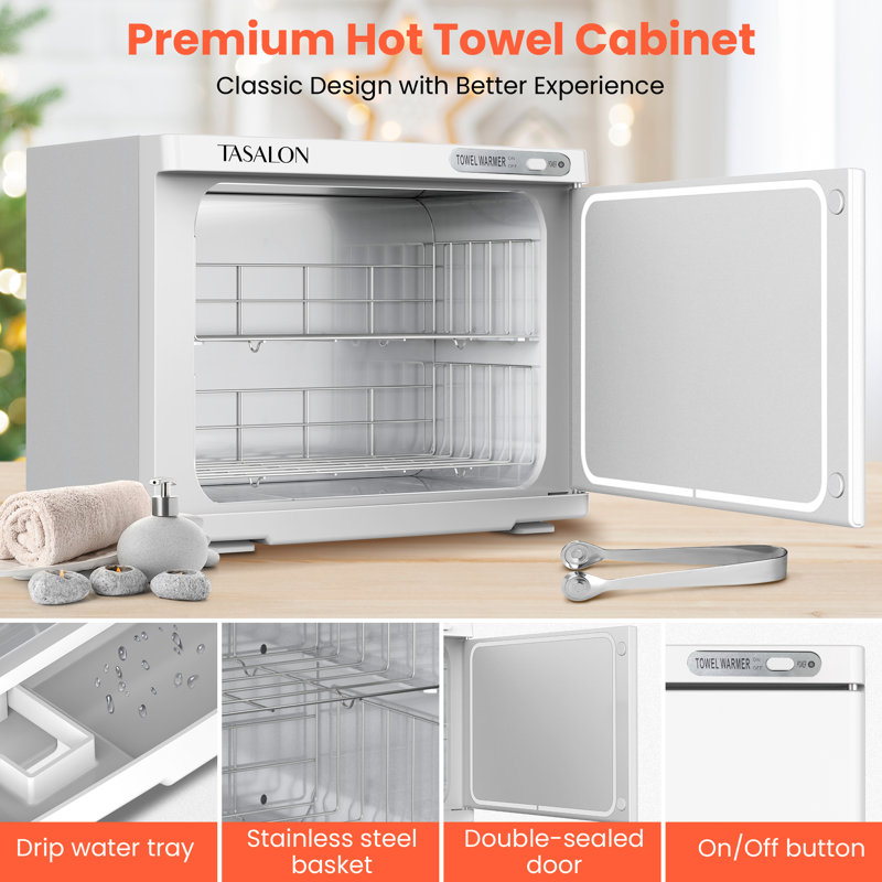 23L Freestanding Hot Bath Towel Warmer, White