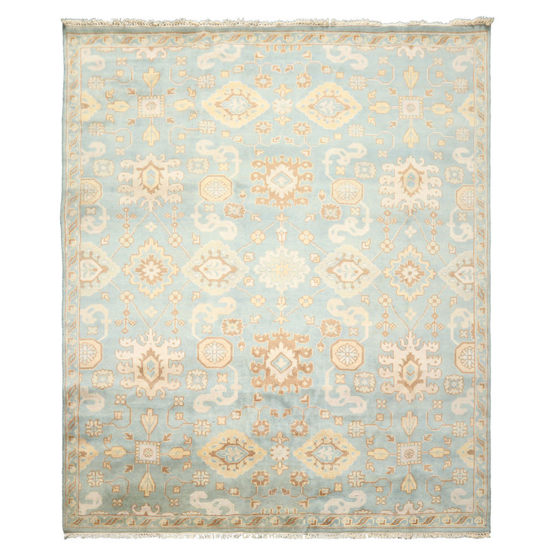 Tapis Kalaty en laine noué à la main 8 pi 1 po x 9 pi 8 po