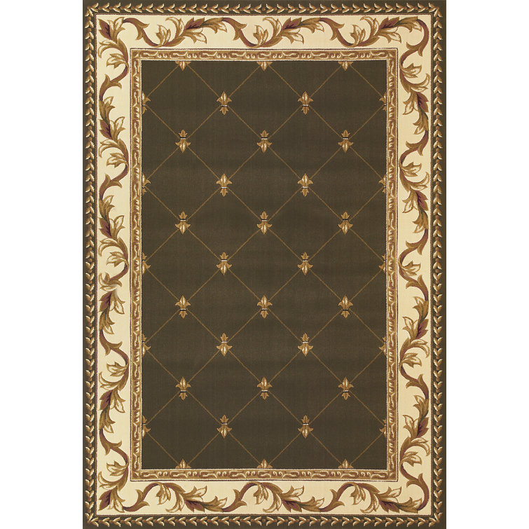 Gaythorne Heirloom Traditional Olive Green Ivory Performance Area Rug