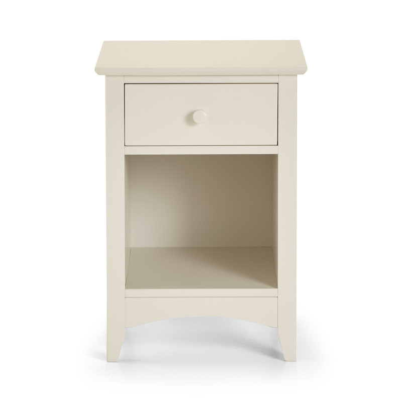 Kingsbury 44cm W Solid + Manufactured Wood Bedside Table