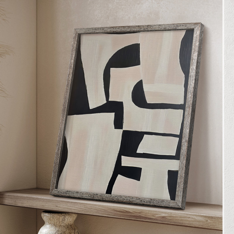 ABSTRACT Series, impression encadrée en bois massif, H 11 po x l 9 po