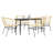 Patio Dining Set With Cushions Poly Rattan Glass-2097879126-2097879130-2097879134