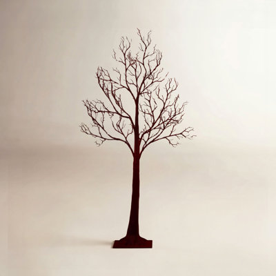 Lighted Black Glittered Halloween Tree