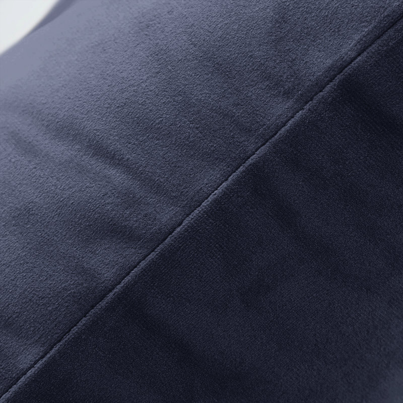 Perignan Square Scatter Crushed Velvet Cushion Cover, Charcoal
