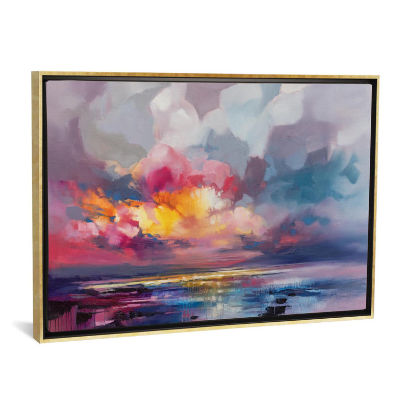 " Displacement " by Scott Naismith, Gold Framed Canvas, 26" H x 40" W x 1.5" D