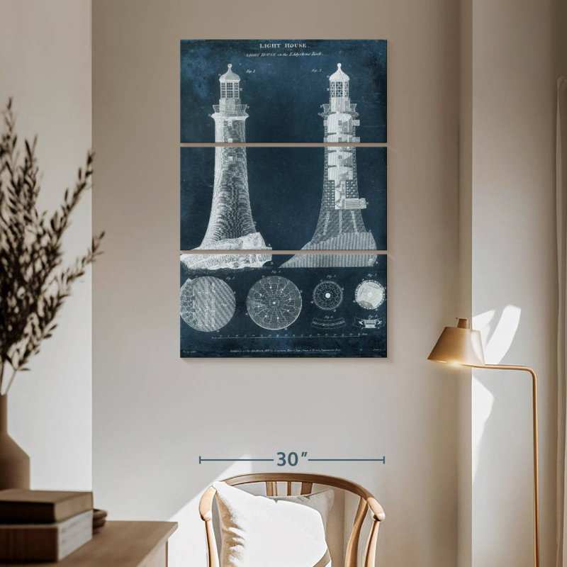 Laelle Lighthouse Blueprint, 65" H x 42" W