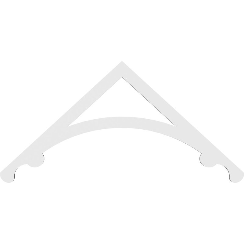 Legacy Signature Urethane Gable Pediment, Primed Tan, 27.5"H x 60"W, 11/12