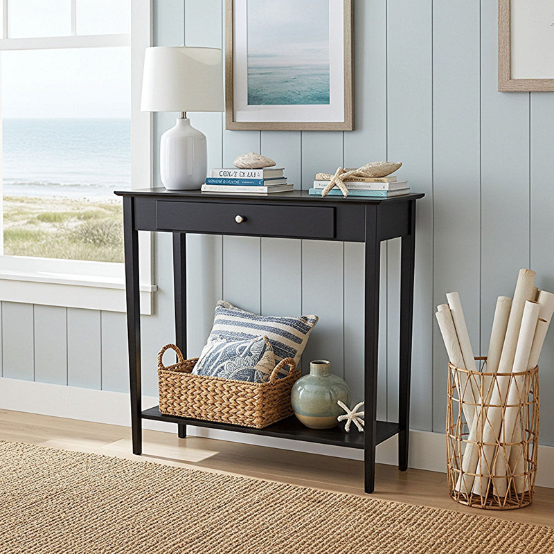 Amreece 32'' Console Table, Charcoal Gray