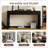 Curved Console Table With Storage, Wooden Entryway Table With 2 Drawers, Farmhouse Rustic Console Tables For Entryway, Hallway, Living Room, Distressed Black-605456964