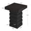 Table de bar moderne carrée noire avec base en bloc empilable, table de pub d'une hauteur de bar de H 37,4 po pour coin-cuisine, salon, petit espace