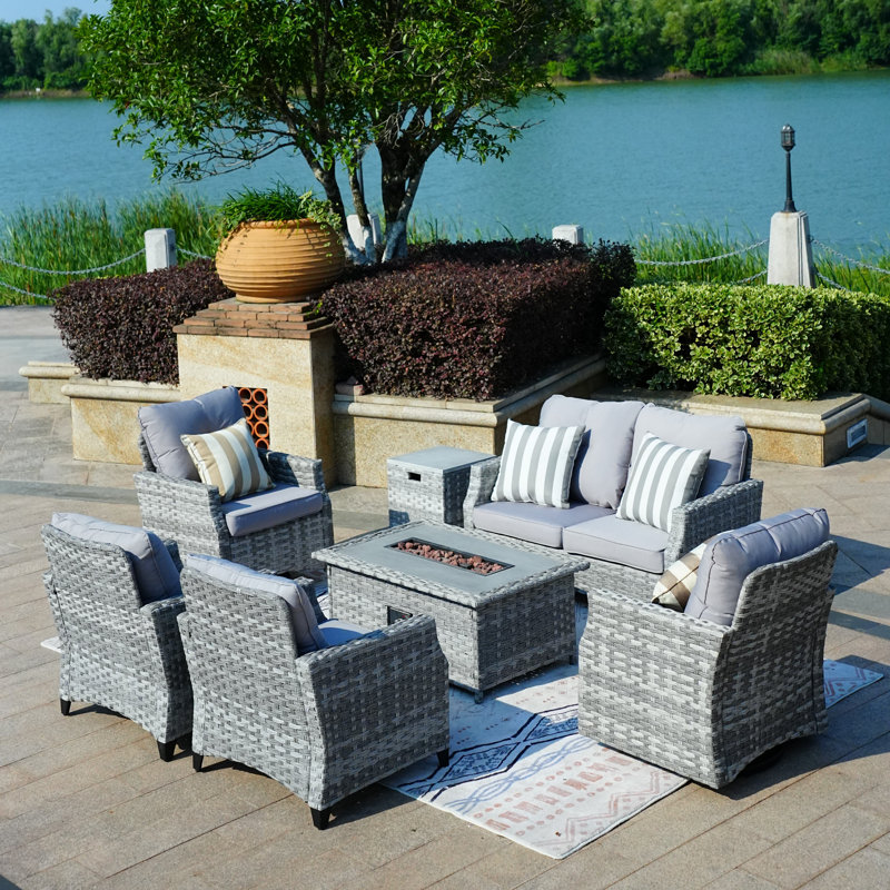 Braddon 6 - Person Patio Conversation Set with Cushions