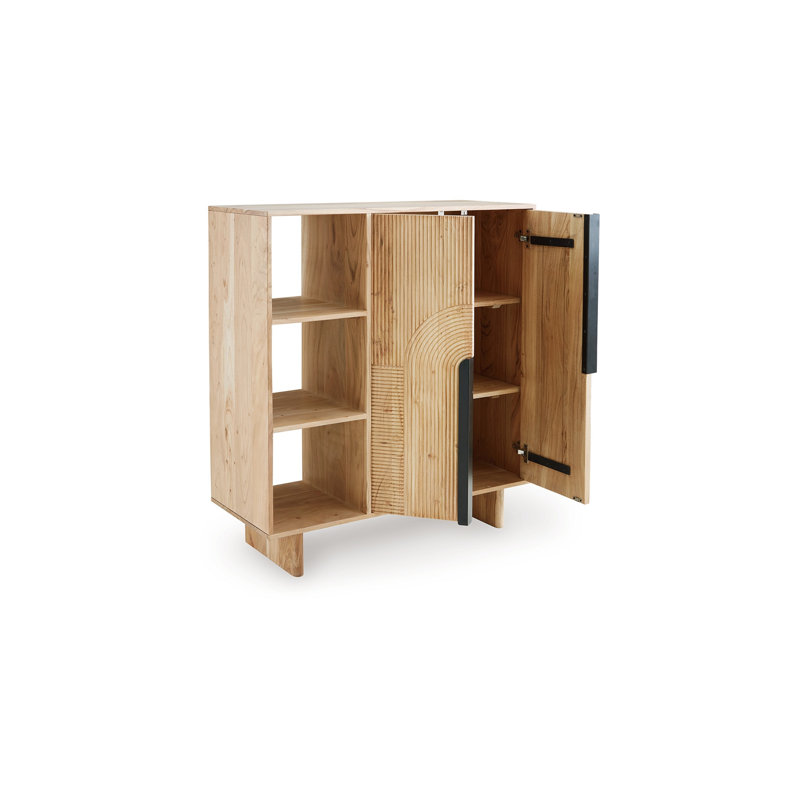 Console Ebie, portes cannelées 5 tablettes, 40 po