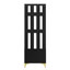 Modern Ribbed Hall Tree With Shoe Storage, Hallway Unit With Padded Bench, Hall Stand With 8 Gold Hooks-1597540496