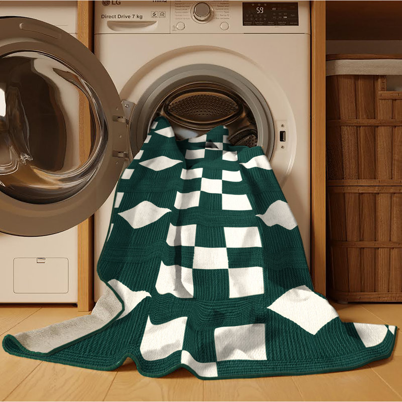 Tapis botanique brun lavable à la machine, Rectangle de 5 pi x 8 pi