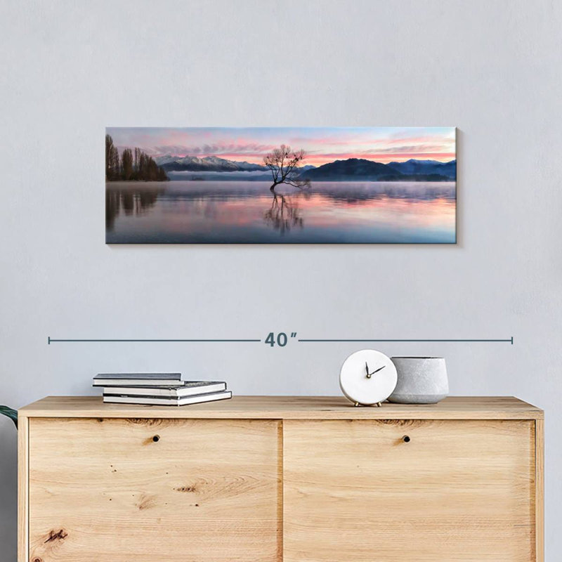 Impression sur toile Lake Subzero Serenity, H 10 po x l 30 po x P 1,25 po