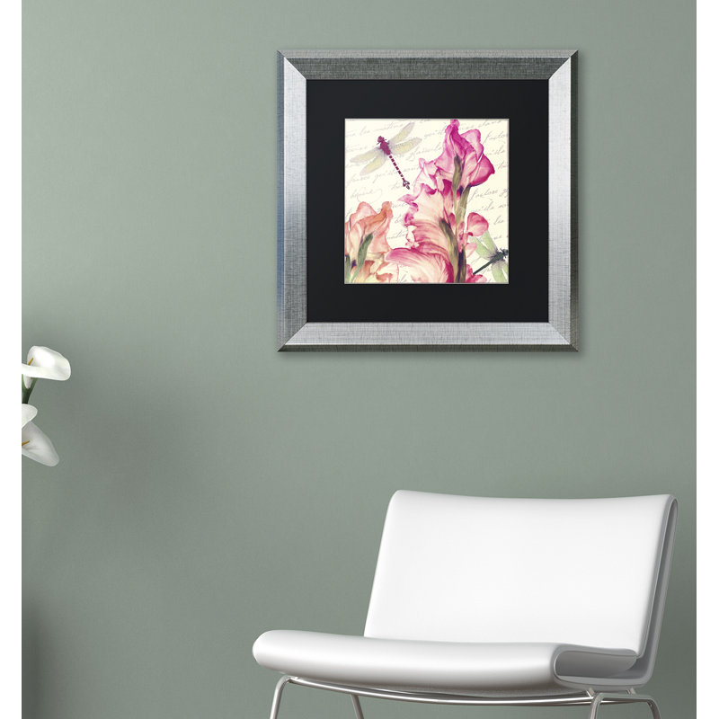 Jadaya «Dragonfly Morning I», impression encadrée, Noir, H 16 po x l 16 po x P 0,5 po, Toile avec cadre noir
