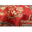 Tapis décoratif en laine rouge/beige en laine de conception unique 6 pi 1 po x 8 pi 2 po noué à la main new age finest