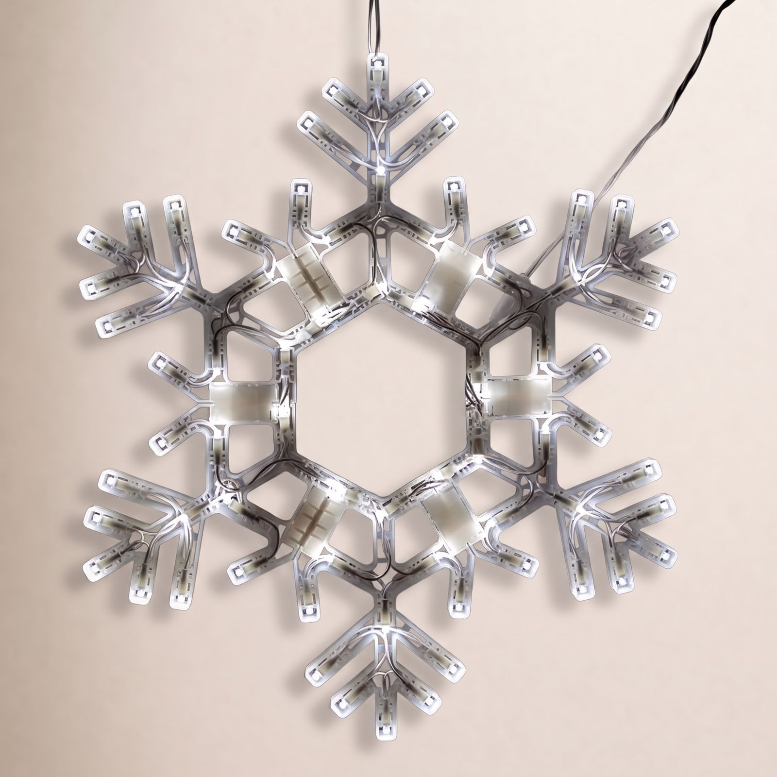 LED Folding Snowflake Lighted Display, 20" H, Cool White