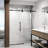 Elan 56-60" W x 74" H Sliding Frameless Shower Door with 3/8" Laminated Glass-98714623