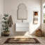  Meuble-lavabo flottant blanc minimaliste 36 po avec lavabo en résine intégré et tiroirs en U 36 po-221576895