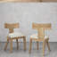 Ensemble de 2 chaises de salle à manger avec coussin moelleux et pieds en bois